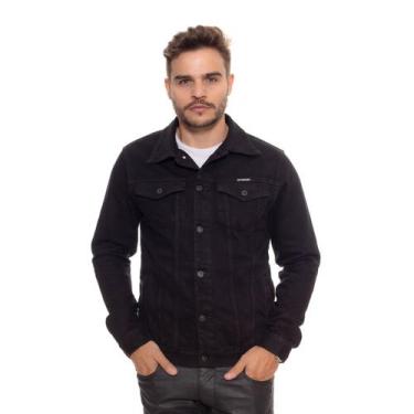 Imagem de Jaqueta Jeans Masculina Casaso Básico Slim Dins - Black Jeans, G1, Pre