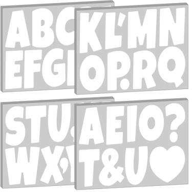 Imagem de Bemeol Letter Stickers 210 Pcs 4 inch Bulletin Board Letters for Classroom Alphabet Poster Board Letters Cutouts for Bulletin Board Display Home Decor(White)