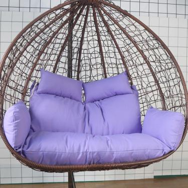 Imagem de Engrossar Cadeira Suspensa Dupla Removível Em Forma De Ninho De Ovo Em Forma De 2 Pessoas Almofadas De Balanço De Vime De Vime Para Pátio Jardim Balanço De Rede Suspensa à Prova D, I, Size