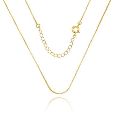 Imagem de Colar Corrente Veneziana 0,8mm Banhada A Ouro 18k - 45cm