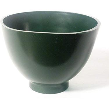 Imagem de Tigelas flexíveis de mistura de borracha de silicone e alginato verde-escuro (grande, 1 pacote)