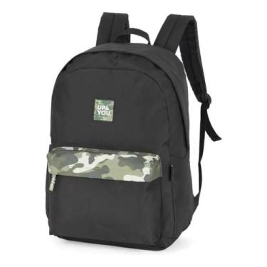 Imagem de MOCHILA UP4YOU CAMUFLADA PRETA MS47861UP-PT Preta, M, Preto