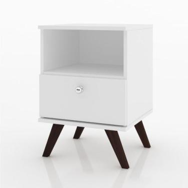 Imagem de Mesa de Cabeceira Retrô RT 3019 - 1 Gaveta e 1 Nicho - Móvel Bento - M