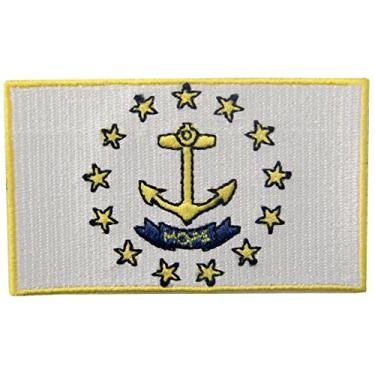 Imagem de Emblema bordado com a bandeira do estado de Rhode Island, ferro na costura no RI