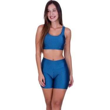 Imagem de Conjunto Top e Short 3D Academia Fitness Michele-Feminino