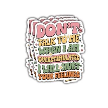 Imagem de (3 peças) Adesivo Don't Talk to Me I Will Hurt Your Feelings, frases engraçadas, citações engraçadas, adesivos de vinil inspiradores presente para Tumbler, laptop, Kindle, garrafas de água, livros