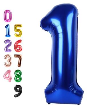 Imagem de 1 Balloons Number for First Birthday, Balloon Numbers 40 Inch, Navy Blue Balloon for Baby Shower, Big Baloon for 1, 11, 21, 100 Birthday Wedding Anniversaries Party