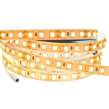 Imagem de Fita LED Flexível com Alto Brilho – Luz HomOgênea e Cores Vivas para Perfil de LED – Design Moderno e Elegante, Ideal para Decoração de Ambientes (Branco Quente,Com Fonte)