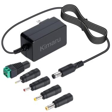Imagem de Kimaru Adaptador de alimentação 24V 1A para faixa de luz LED, roteadores, modems, câmera CCTV, leitor de CD, indústria de vigilância de segurança, cabo de alimentação regulado de 24 Volts 1000mA