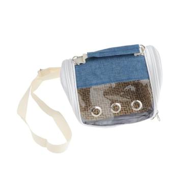 Imagem de MFMEXUL Transportadora de Pássaros com Abertura Transparente, Adequada para Pequenos Animais, Como Araras, Azul