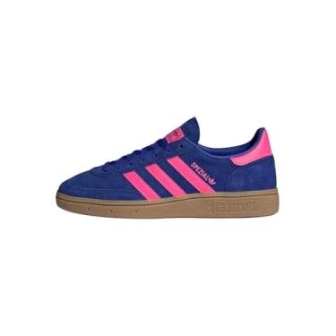 Imagem de adidas Tênis feminino de handebol Spezial, Azul lúcido/rosa lúcido/chiclete, 35