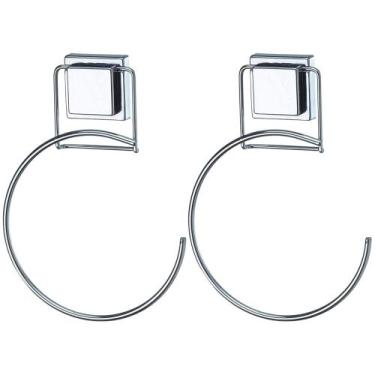 Imagem de Kit 2 Toalheiro Argola Com Ventosas Porta Toalha Banheiro - Arthi Come