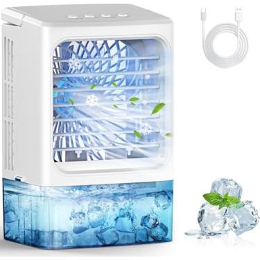 Imagem de Ar condicionado portátil 4 em 1, umidificador refrigerador de ar evaporativo de 900 ml