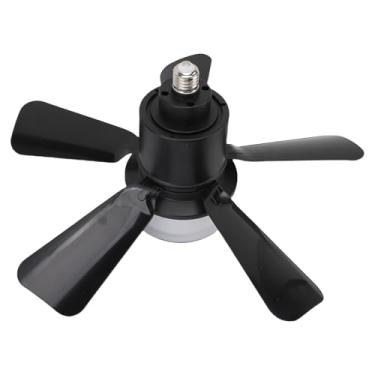 Imagem de Zhjvihx Ventilador de Teto Com Lâmpada de Ventilador de LED Moderno e Leve e Diminuída Com Controle Remoto, Função do Temporizador de Aplicativos, Operação Silenciosa para Casa, Base (Preto)