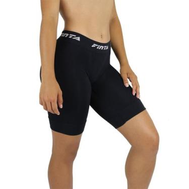 Imagem de Bermuda Térmica e Compressão Finta Feminina Sem Costura, Preto, GG, Co