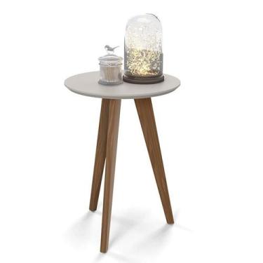 Imagem de Mesa Lateral Liv Cinza/Eco Wood - Matic Móveis, Cinza/Eco Wood