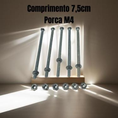 Imagem de Parafuso Caixinha Luz Ficou Funda Comprimento 7,5cm com 10 unidades In