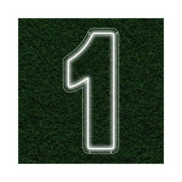 Imagem de Painel Led Neon Número Luminoso 1 Um 60cm Decoração Festa - letreiro p