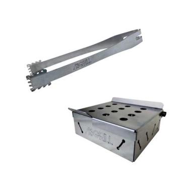 Imagem de Caixa para Defumação 11cm + Pegador Auxiliar C28 - A3 Grill