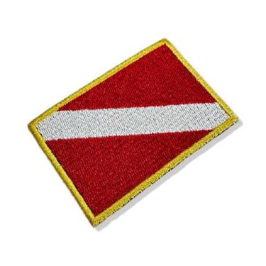 Imagem de BD0175-001 Bandeira Mergulhador Patch Bordado 7,5x5,0cm - BR44