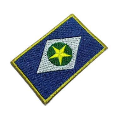 Imagem de BE0193T01 Bandeira Mato Grosso Brasil Bordado Termo Adesivo - BR44