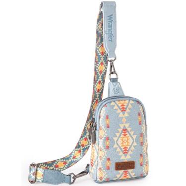 Imagem de Wrangler Bolsa tiracolo feminina pochete para viagens, Jeans vintage, Tendência
