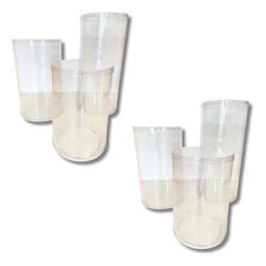 Imagem de Double Trio Cilindro Transparente Tampa E Base Flexível - Lúdica Artes