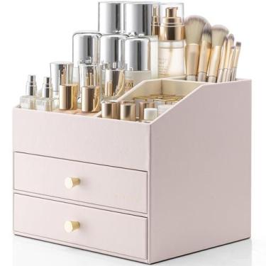 Imagem de Organizador de maquiagem Vladimir Skincare Vanity PU Leather Apricot -
