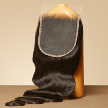 Imagem de Triippy Cabelo cru 15 x 15 HD Lace Closure Body Wave mais menos queda do que cabelo virgem comum, 0,10 mm Ultra-fino 15 x 15 renda suíça Real HD com 100% cabelo humano cambojano cru (56 cm)