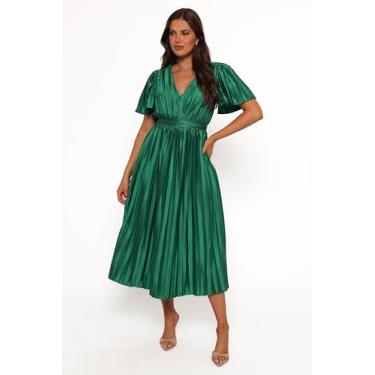Imagem de Petal & Pup Vestido midi feminino Keelah, Verde esmeralda, G