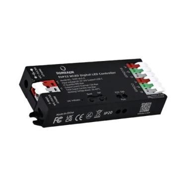 Imagem de Controlador LED RGB ESP32 USB-C WLED Digital IC DIY APP 16A Fusível HA