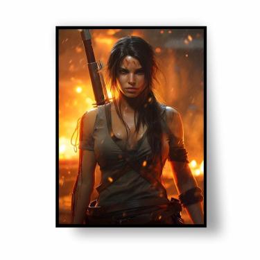 Imagem de Placa/Quadro Decorativo Lara Croft 40X60Cm Ps 2Mm
