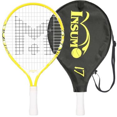 Imagem de Raquete de tênis infantil para bebês meninas e meninos – Raquete de tênis infantil de 43 cm, inclui bolsa de ombro de nylon 420D (amarela)
