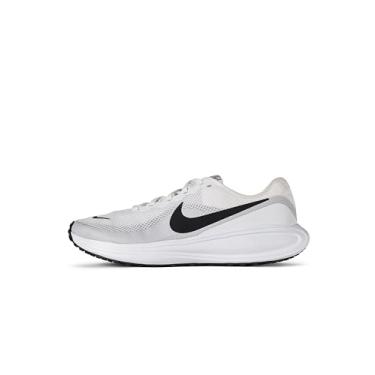 Imagem de Nike Tênis de corrida masculino Revolution 8 Road, Branco/Preto/Platina pura, 38