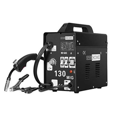 Imagem de VIVOHOME Máquina De Solda Mig Welder 130 Com Núcleo Fluxo, Alimentação Automática, Portátil, Sem Gás, 110 V, Faça Você Mesmo, Casa Máscara Grátis, Preta