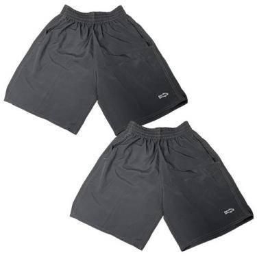 Imagem de Kit 2 Short Tactel Elastano Plus Size Mauricinho Academia Confortável 