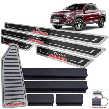 Imagem de Soleira Vinil + Descanso Fiat Toro Volcano 2016 a 2021 Preto
