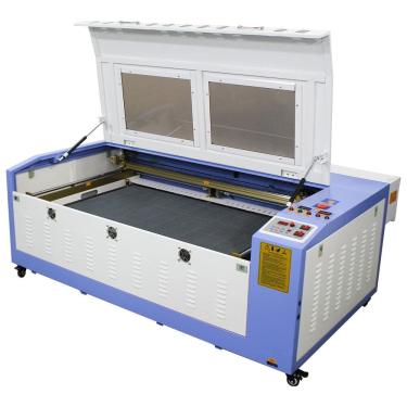 Imagem de Máquina CNC Router Laser Corte e Gravação 90x60cm 100w Mesa Elevação Elétrica Sensor Fluxo de Água 220v