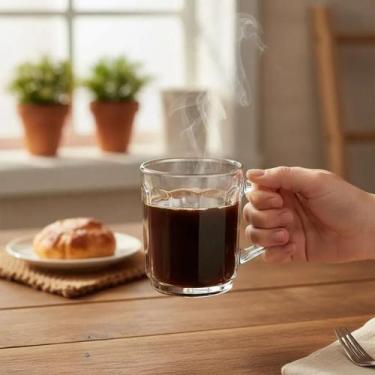 Imagem de Conjunto 6 Unidades Caneca De Vidro Carmine 245ml Transparente - WELLM