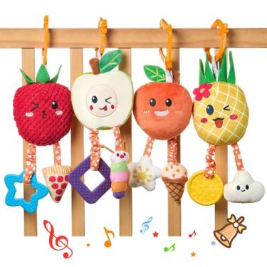 Imagem de Brinquedos para pendurar bebês OU OU TU Fruit Rattles Plush Crib Mobil