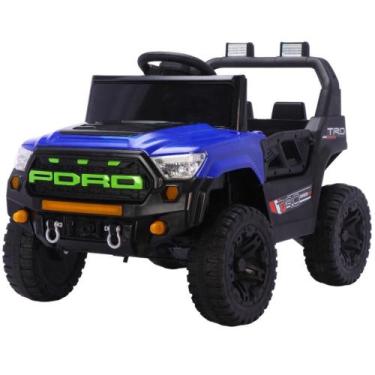 Imagem de Carrinho Elétrico Jipe Trail Boss 12V BANGTOYS Azul - BANG TOYS, Azul