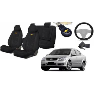 Imagem de Kit Capas Tecido Inovadoras para Bancos Vectra 2005 a 2011 + Volante +