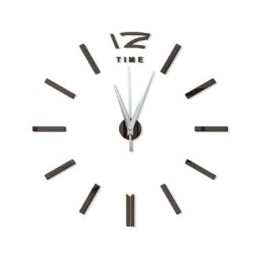 Imagem de Relógio de parede DIY relógio de parede para escritório doméstico 60 cm sem moldura moderno 3D relógio de parede adesivos de espelho design de quarto de hotel decoração de escola decoração de casa