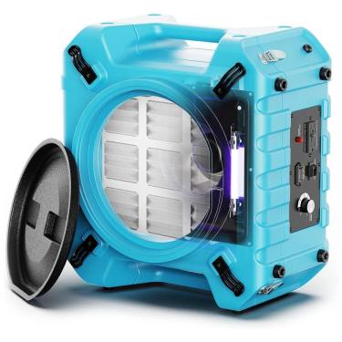 Imagem de Purificador de Ar Industrial com Filtro HEPA Pro 870 com Filtragem de 3 Estágios, 115V, Alorair, Azul