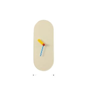Imagem de Relógio de parede 12 * 30 cm Decoração de mobiliário doméstico Relógio montado na parede Sala de estar Decorações Modernas Relógios Mecanismo Silencioso Decoração de Casa (Bege)