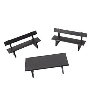 Imagem de JWQFBC Cadeira de Mesa para Casa de Bonecas em Miniatura, Decoração Versátil para Jardim de Fadas, Acessórios para Trens em Miniatura, Mesa E Cadeira