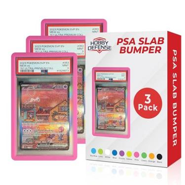 Imagem de Hobby Defense Protetor de laje PSA – pacote com 3, protetor de laje fácil de colocar e tirar, serve apenas para a capa padrão, protetor de cartão elegante PSA, fácil aderência e proteção de borda