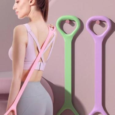 Imagem de Silicone Elástico de Resistência Profissional para Treino de Força, Pilates, Alongamento e Fitness em Casa (Verde)