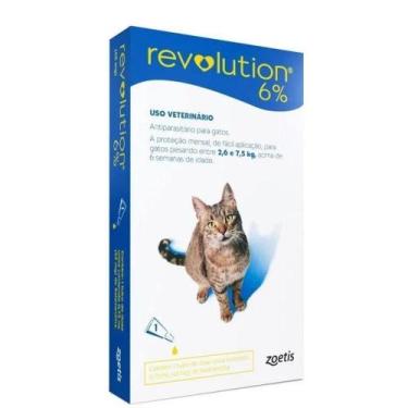 Imagem de Antipulgas Gatos Revolution 75mg 2,6-7,5kg 1 Bisnaga