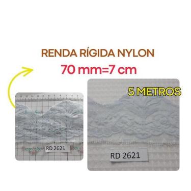 Imagem de Renda Rígida Poliamida 20mm 37mm 50mm 100mm Várias larguras Nylon RNyl